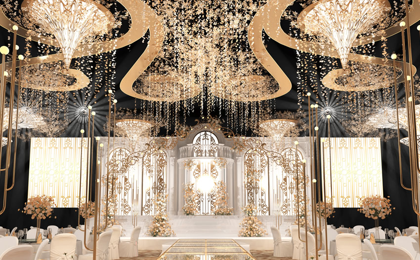 宁南花木兰喜事汇金色大厅效果展示